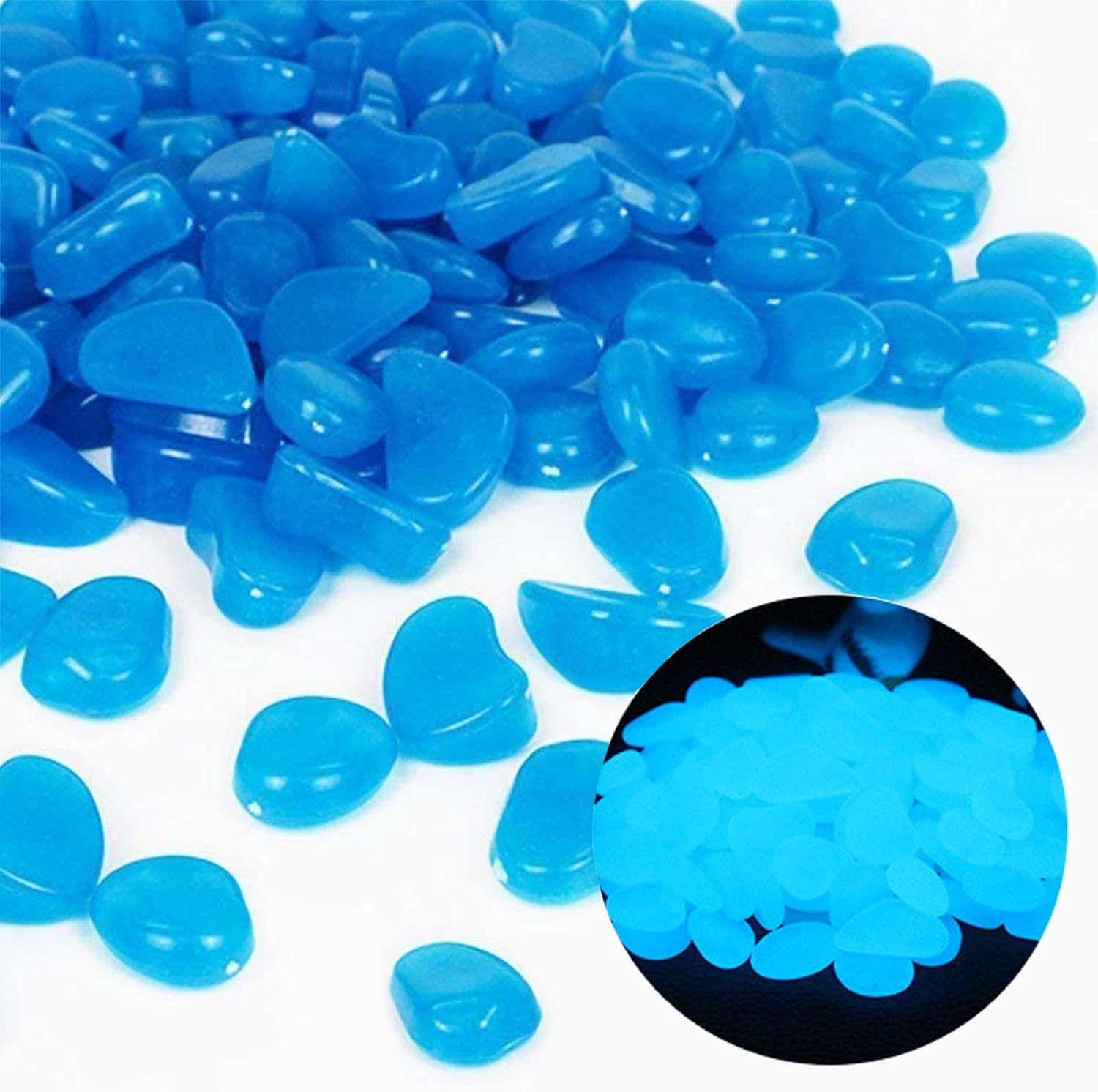 Fish Tank Gravel - حوض السمك الصخور توهج الحصى الزرقاء