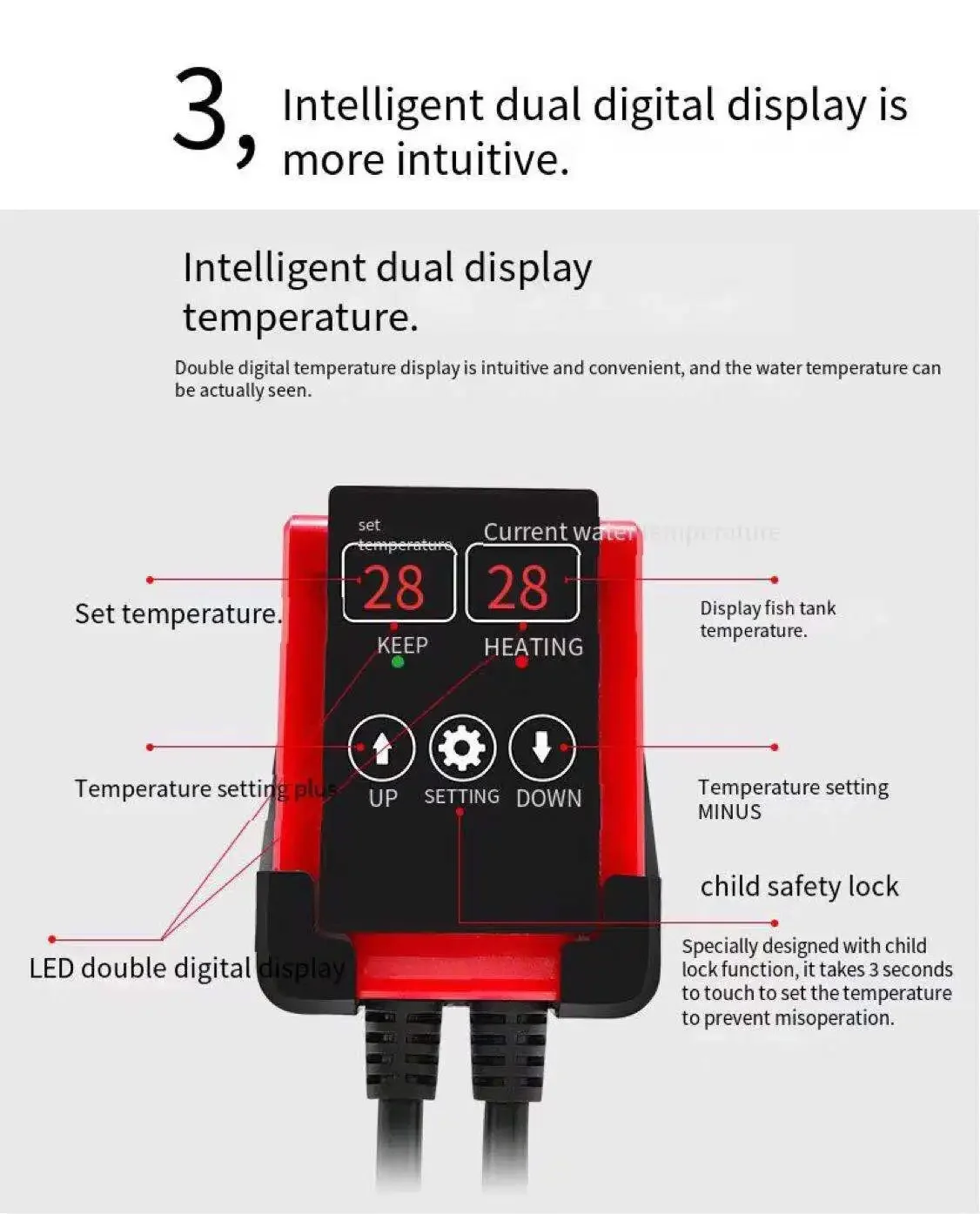 1000 واط حوض السمك سخان غاطسة  - مراجعة Fish Tank Heater وسعره
