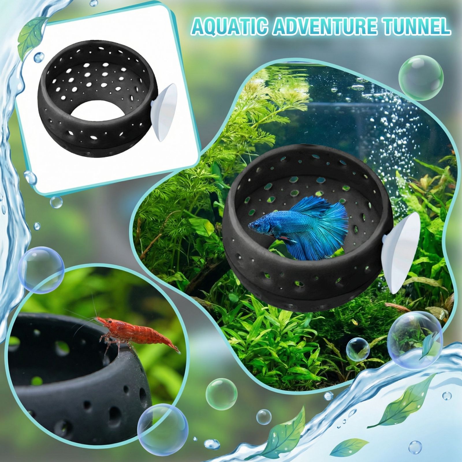 نفق إخفاء على شكل مصباح لأسماك - مراجعة Betta Fish Tank وسعره