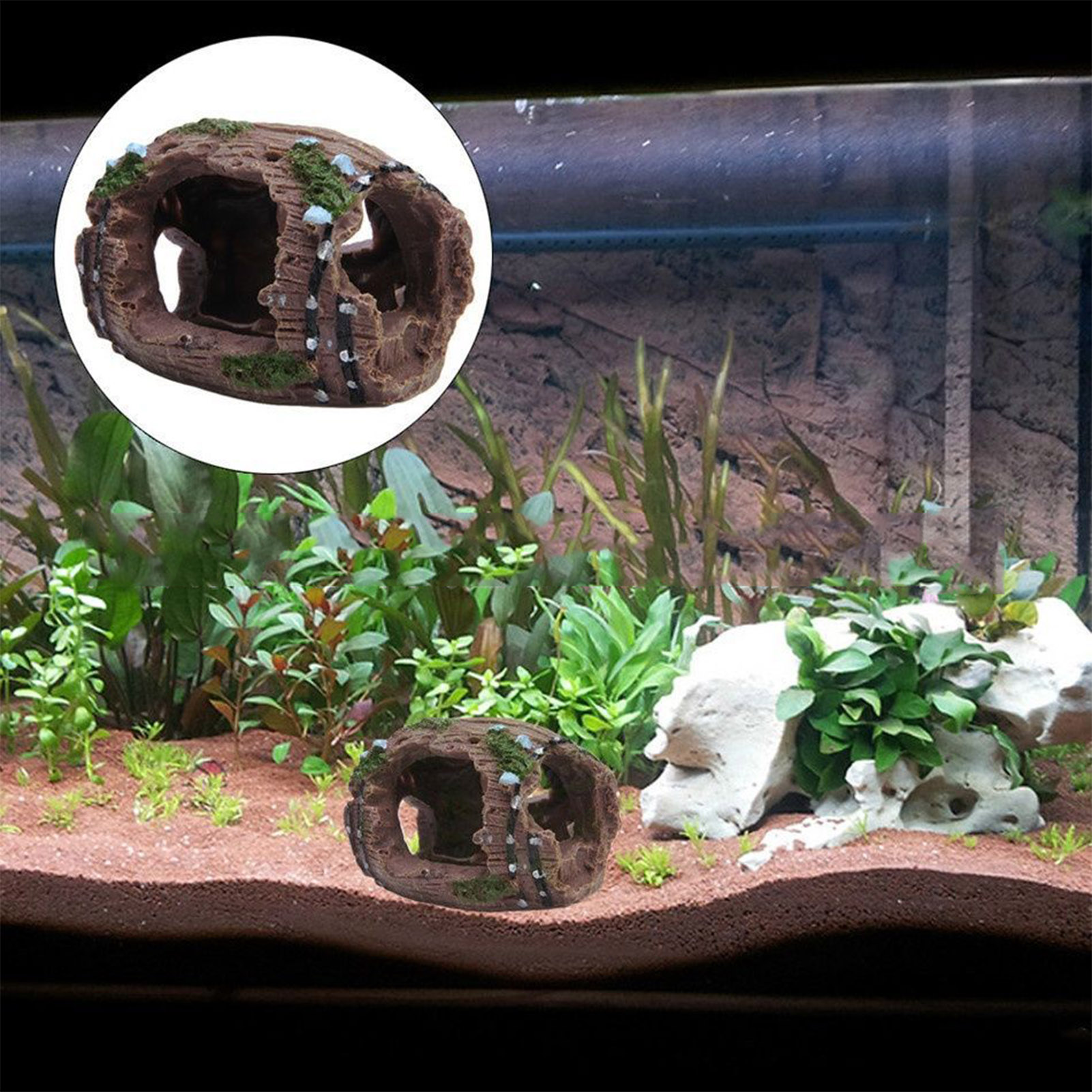 زينة حوض السمك من الراتنج، ديك - مراجعة Fish Tank Gravel وسعره